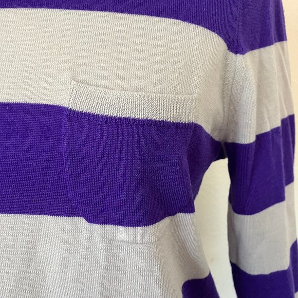 J Crew Wool Rugby Stripe Tippi Sweater with Pocket - Picture 2 of 2
